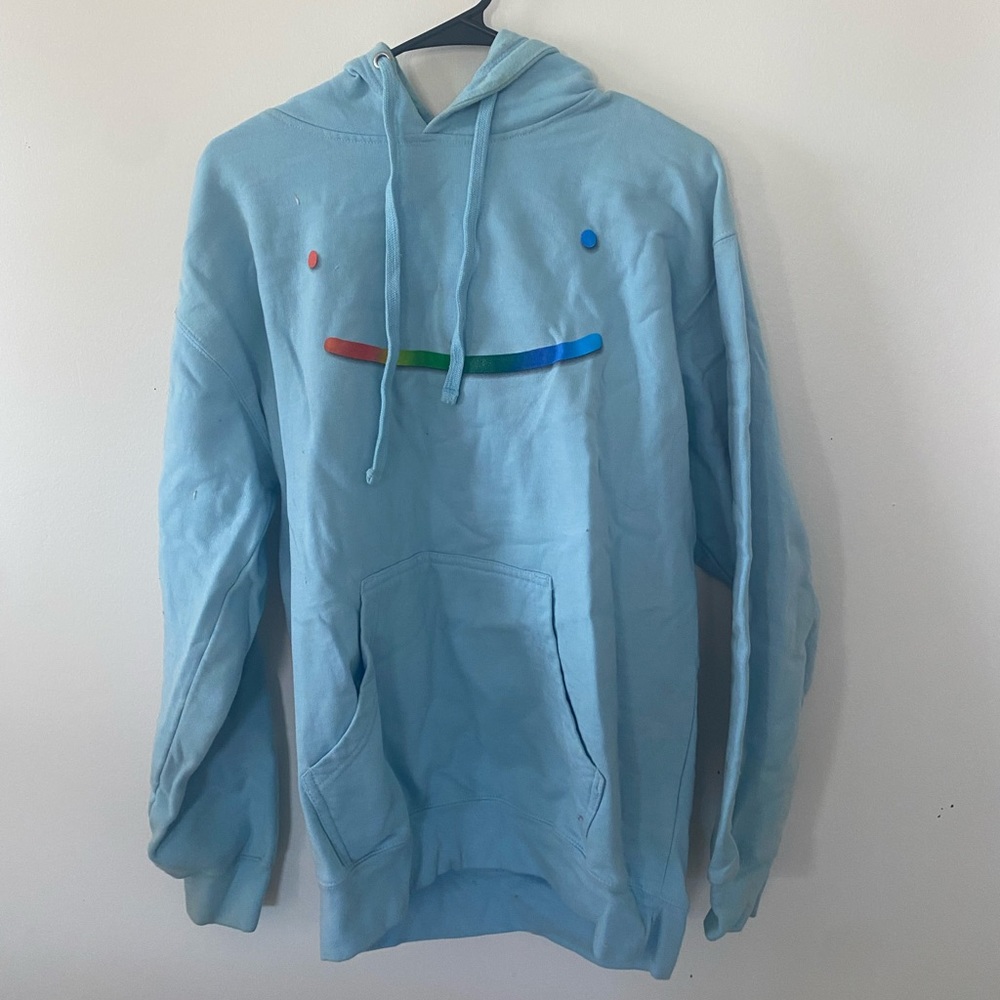 DreamWasTaken blue rainbow smile hoodie